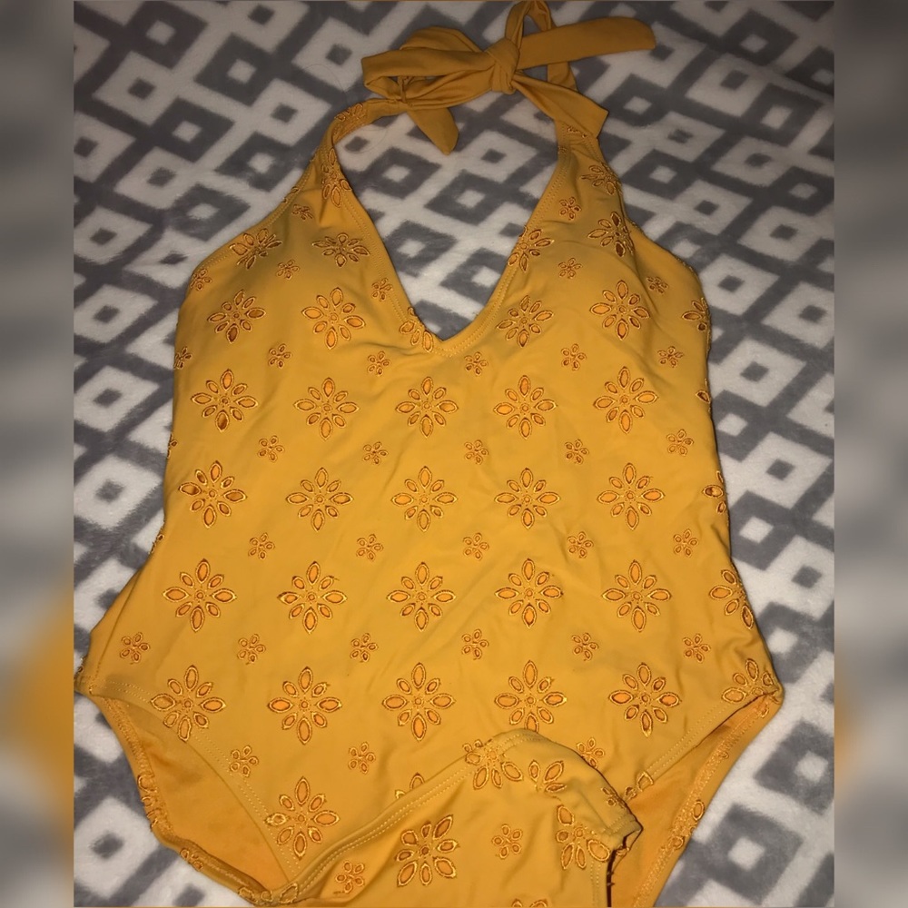 Yellow swimsuit